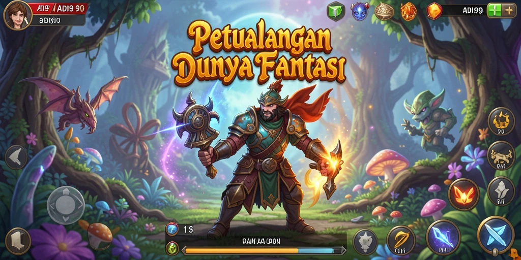 Tangkapan layar menunjukkan aksi mendebarkan dalam game RPG ADI99.