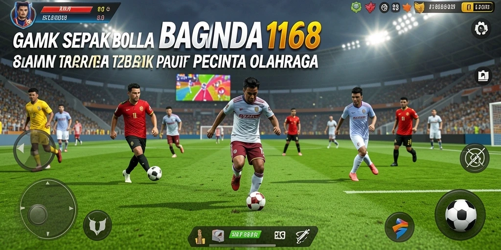 Tampilan gameplay menarik di BAGINDA168 dengan aksi sepak bola seru.