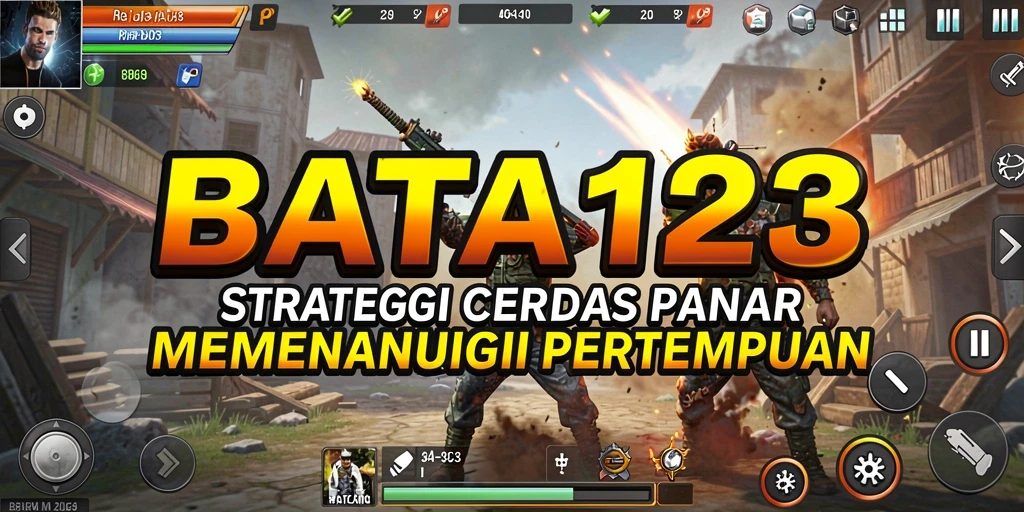 Tangkapan layar gameplay BATA123 menampilkan pertempuran strategi yang intens.