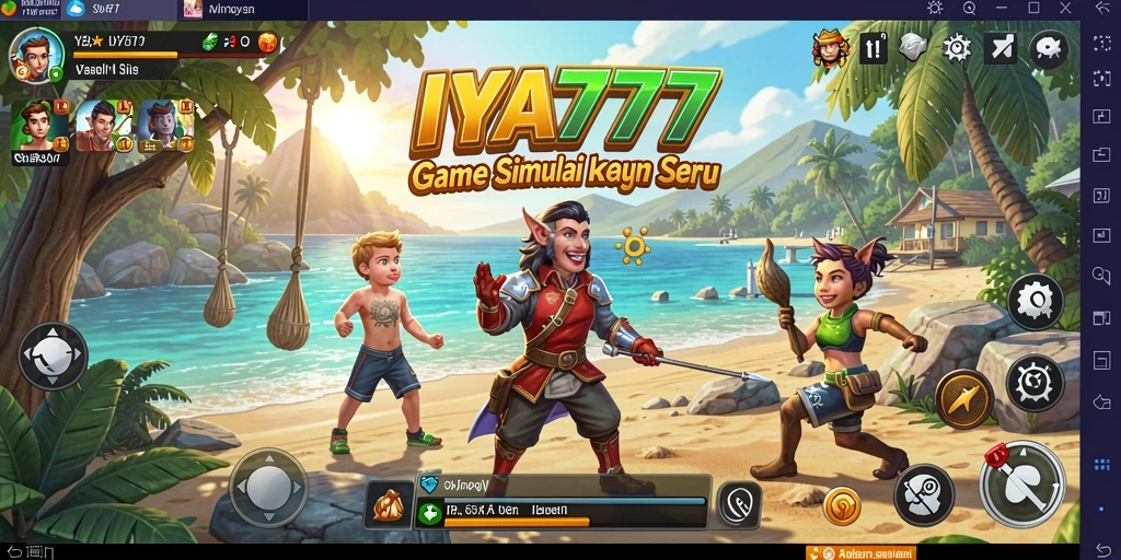 Tampilan gameplay IYA777 yang menunjukkan interaksi sosial dan kustomisasi karakter.