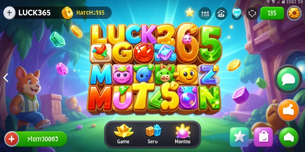 Tampilan gameplay LUCK365 yang menarik dengan kombinasi warna-warni.