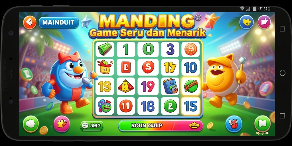 Tampak gameplay seru di aplikasi Bingo MAINDUIT.