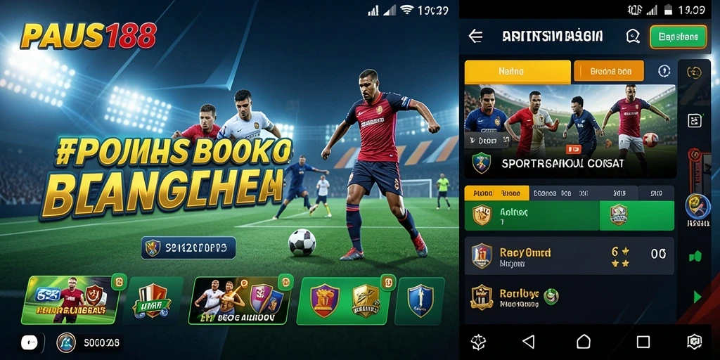 Tampilan interaktif dan menarik dari gameplay PAUS188 sportsbook.