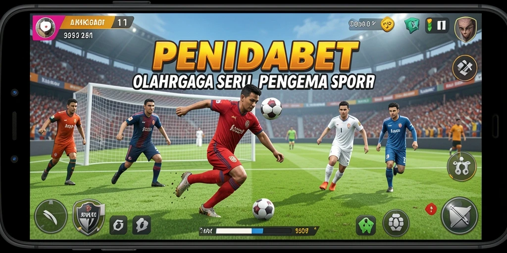 Screenshot gameplay <strong>PENIDABET</strong> menampilkan aksi penuh energi di lapangan.