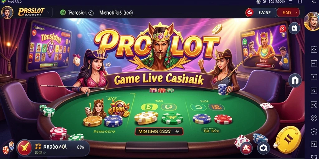 Tampilan gameplay Live Casino yang memukau di PROSLOT.