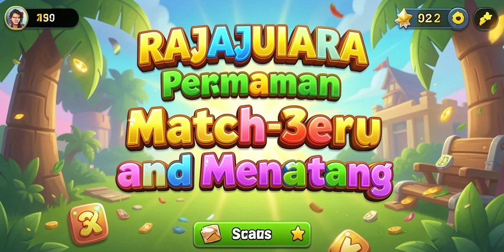 Menampilkan gameplay seru dari RAJAJUARA dengan tantangan Match-3.