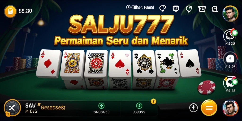 Tampilan gameplay SALJU777 yang menarik dengan aksi seru permainan Domino.