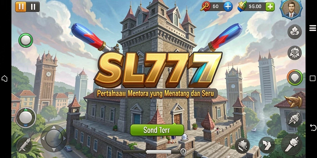 Screenshot utama gameplay Tower Defense yang seru di SL777.