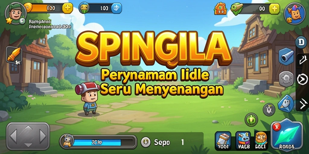 Tampilan menarik dari gameplay SPINGILA yang penuh warna.