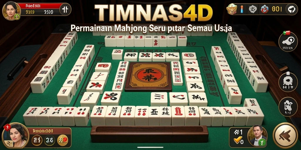 Tangkapan layar utama TIMNAS4D menampilkan gameplay Mahjong yang adiktif.