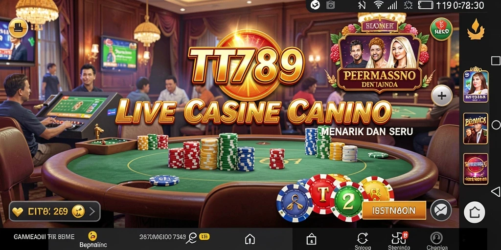 Tampilan menarik dari gameplay Live Casino di TT789.
