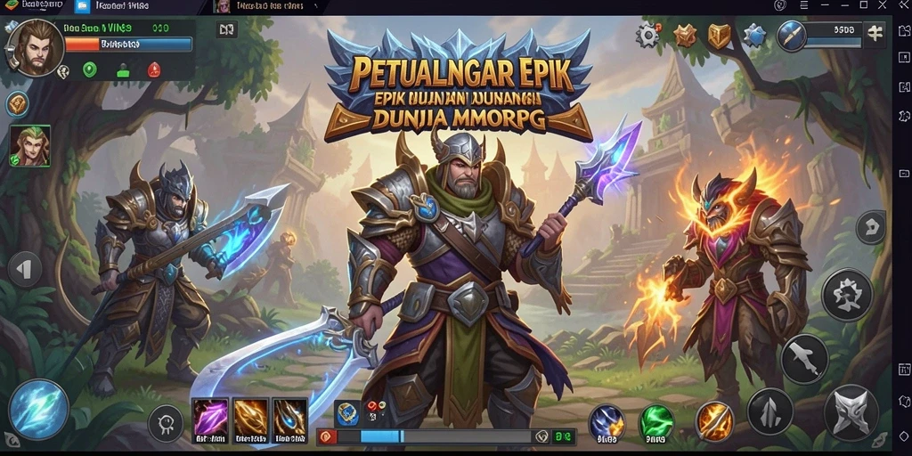 Screenshot gameplay <strong>WIN33</strong> menunjukkan aksi pertempuran yang mendebarkan di dunia MMORPG.