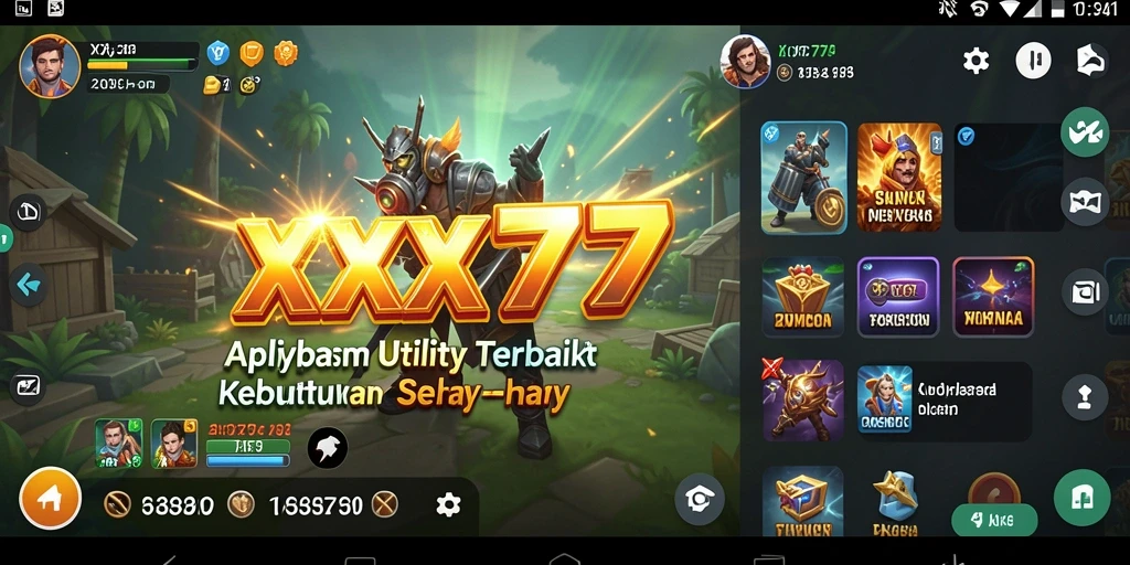 Tampilan screenshot XXX777 yang menunjukkan kemudahan penggunaan aplikasi Utility.
